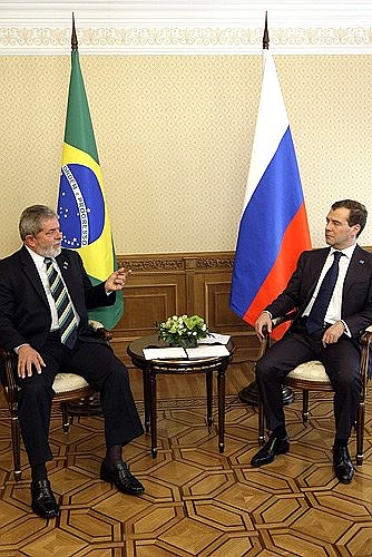 С Президентом Бразилии Луисом Инасиу Лулой да Силвой.