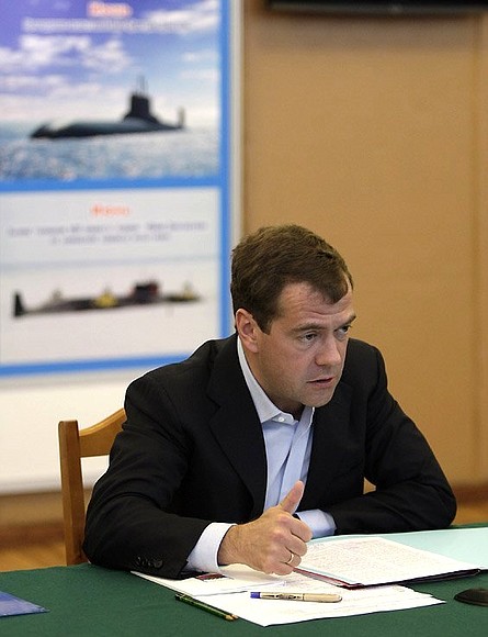 На совещании «О развитии подводных сил Военно-Морского Флота России».