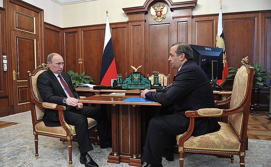 With Emergency Situations Minister Vladimir Puchkov.