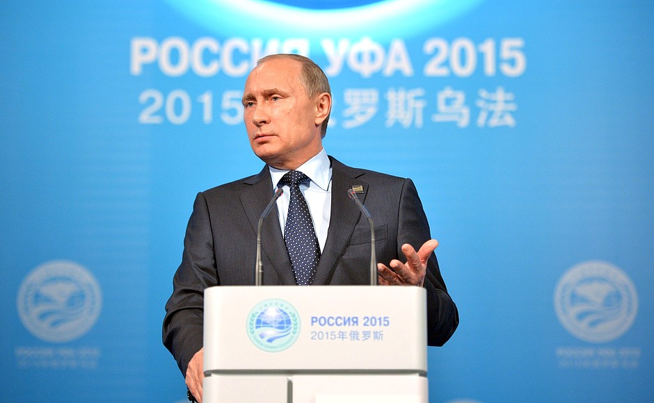 News conference by Vladimir Putin following the BRICS and SCO summits.