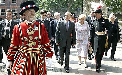 President Putin visiting the Tower of London.