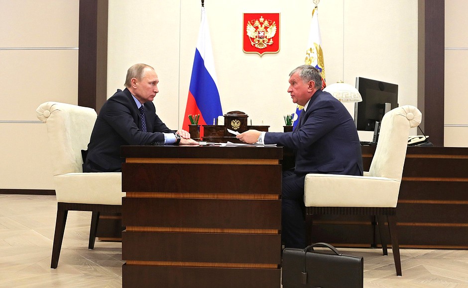With Rosneft Board Chairman Igor Sechin.