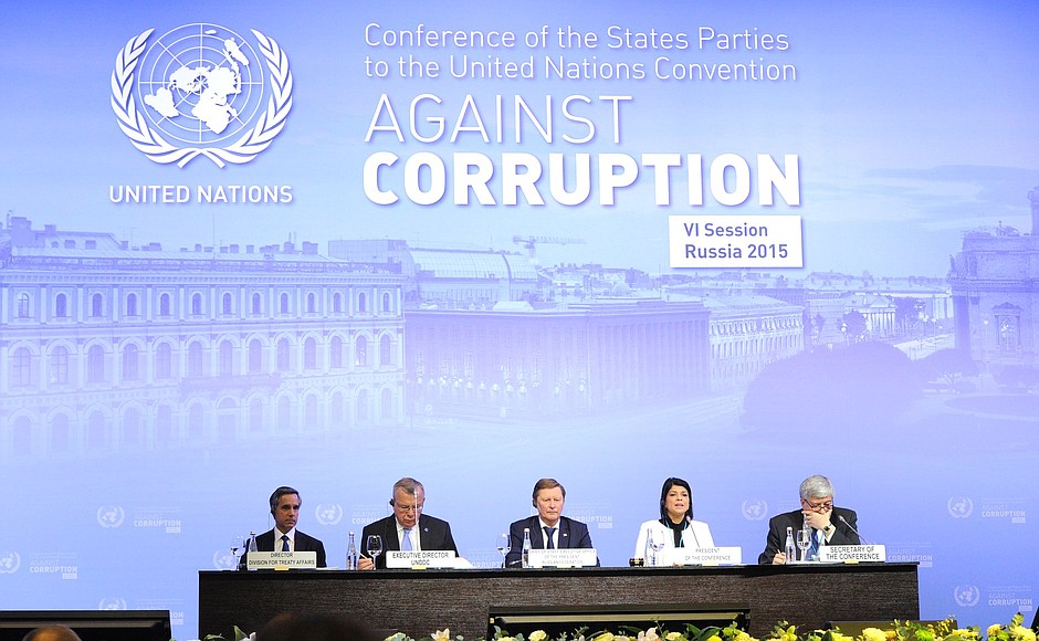 At the session of the Conference of the States Parties to the United Nations Convention against Corruption.