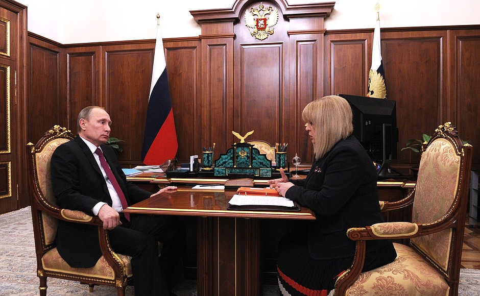 Meeting with Russian Human Rights Commissioner Ella Pamfilova.