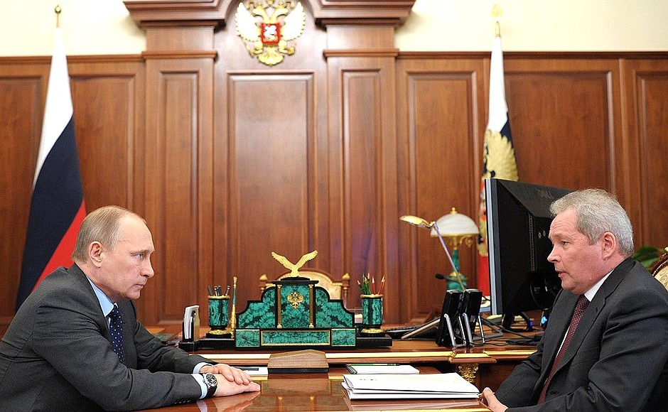 With Governor of Perm Territory Viktor Basargin.