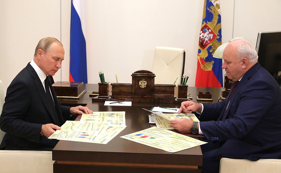С главой Республики Хакасия Виктором Зиминым.