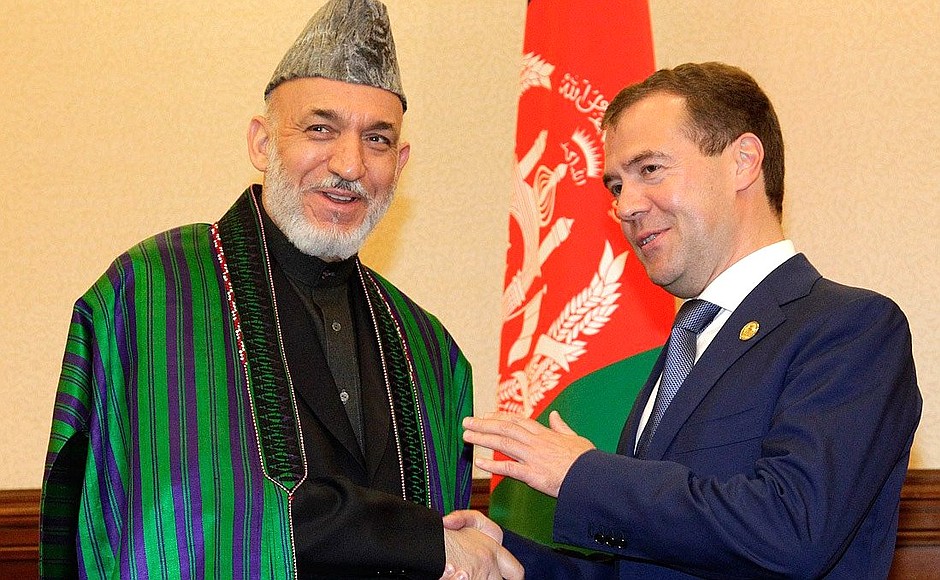 With President of Afghanistan Hamid Karzai.