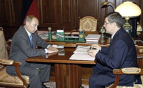 A working meeting with Justice Minister Yuri Chaika.
