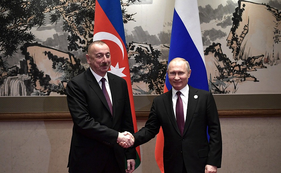 С Президентом Азербайджанской Республики Ильхамом Алиевым.