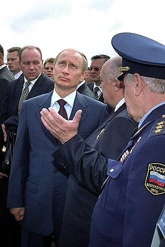President Putin at the sixth MAKS-2003 International Aerospace Show.