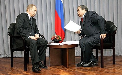 Рабочая встреча с Председателем Правительства Республики Тыва Шериг-оолом Ооржаком.