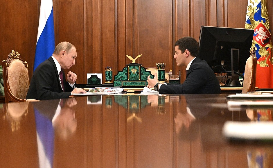 С губернатором Ямало-Ненецкого автономного округа Дмитрием Артюховым.