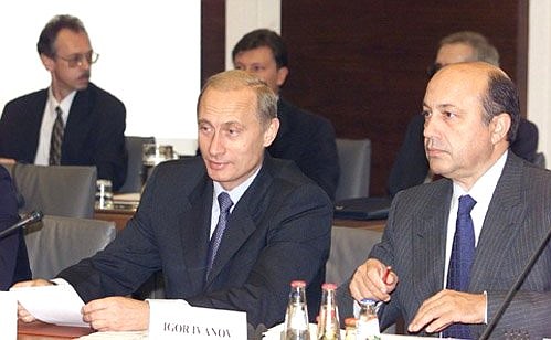 The European Union — Russia summit. President Vladimir Putin and Foreign Minister Igor Ivanov.