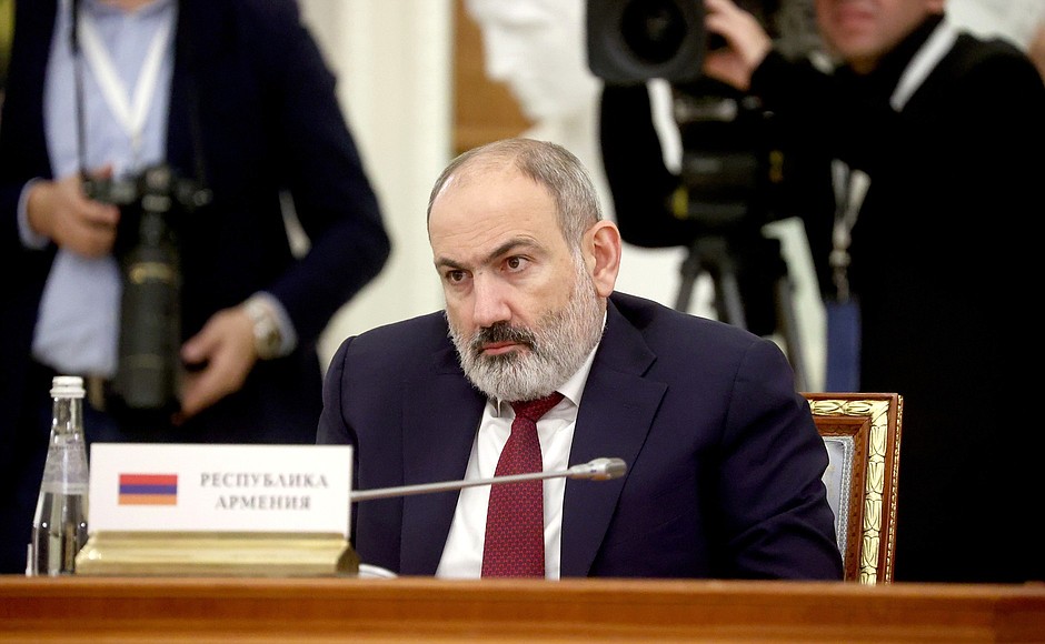 Prime Minister of Armenia Nikol Pashinyan at the informal meeting of CIS heads of state.