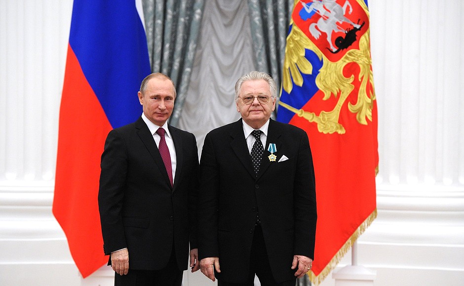 Presentation of state decorations. Singer and songwriter Yury Antonov is awarded the Order of Friendship.