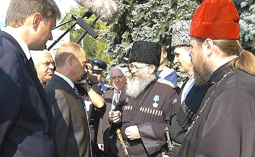 Беседа с казаками Кубанского казачьего войска.