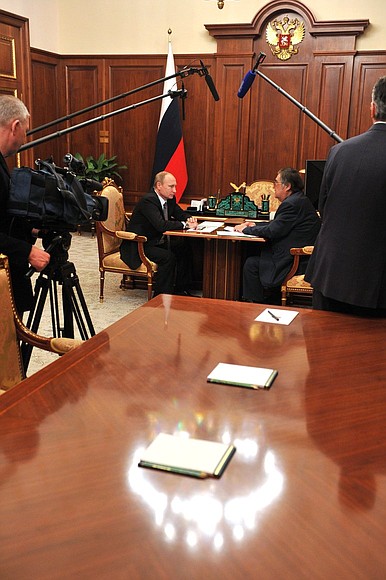 Working meeting with Governor of Kemerovo Region Aman Tuleyev.