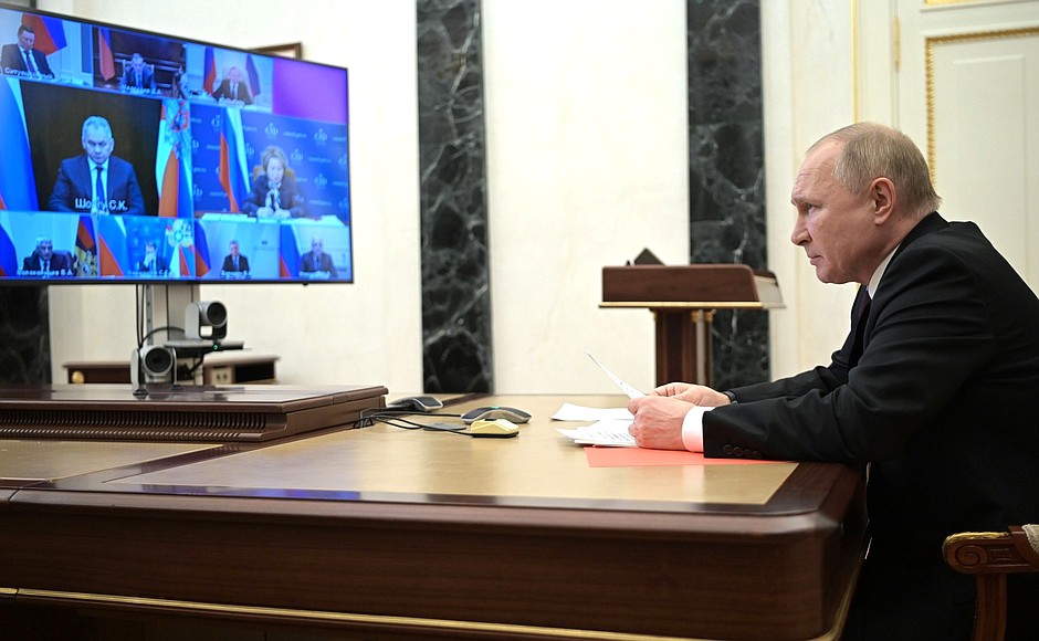 Meeting with permanent members of the Security Council (held via videoconference).