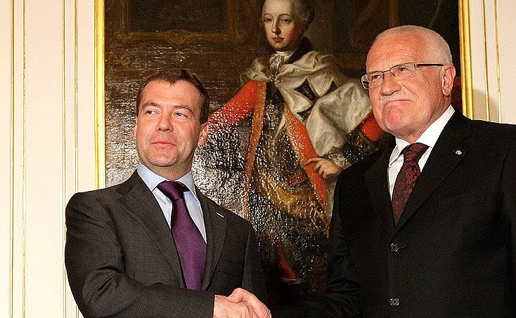 With President of Czech Republic Vaclav Klaus.