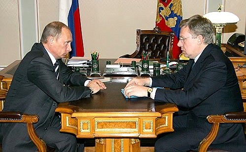 Working meeting with Finance Minister Alexei Kudrin.