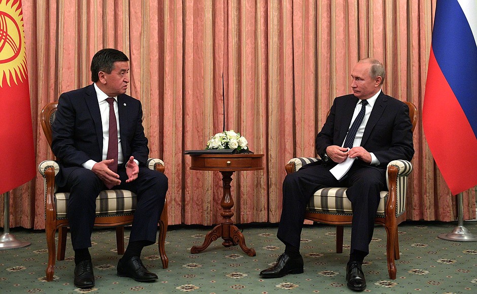 Meeting with President of Kyrgyzstan Sooronbay Jeenbekov.
