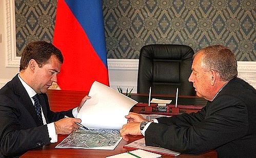 With Governor of Novgorod Region Sergei Mitin.