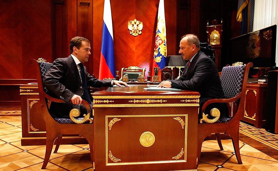 With Vnesheconombank Chairman Vladimir Dmitriyev.