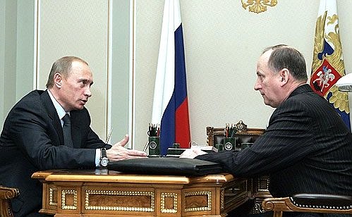Meeting with Director of the Federal Security Service Nikolai Patrushev.