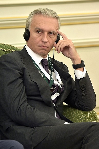 At the Russian-Saudi Economic Council meeting. Gazprom Neft CEO Alexander Dyukov.