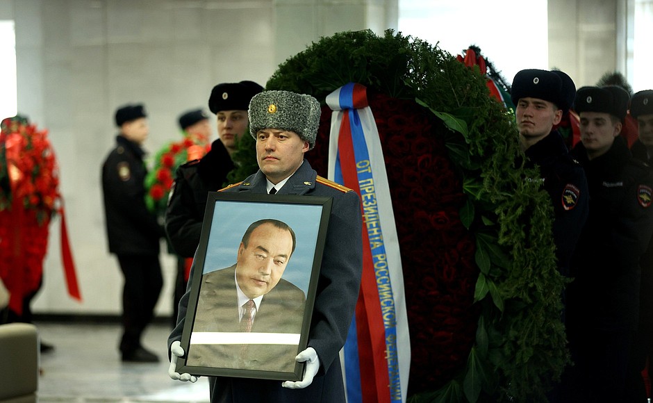 Public viewing ceremony for the first President of Bashkortostan Murtaza Rakhimov.