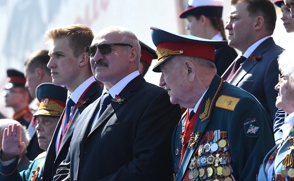 President of Belarus Alexander Lukashenko at the military parade to mark the 75th anniversary of Victory in the Great Patriotic War.