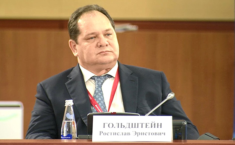Governor of the Jewish Autonomous Region Rostislav Goldstein at the meeting on socioeconomic development of the Far Eastern Federal District.
