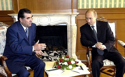 Встреча с Президентом Таджикистана Эмомали Рахмоновым.
