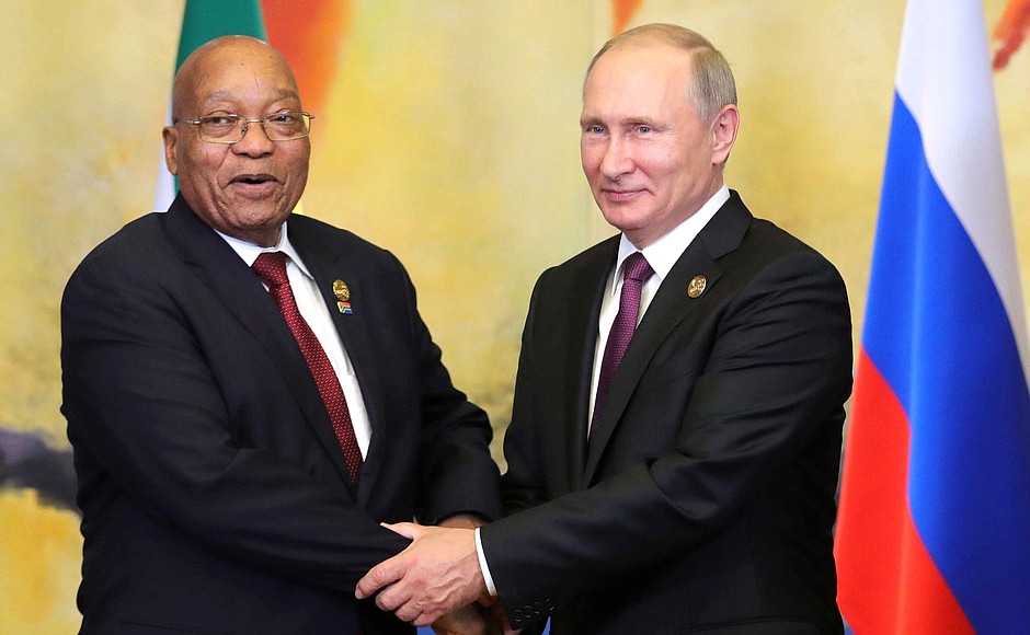 With President of South African Republic Jacob Zuma.