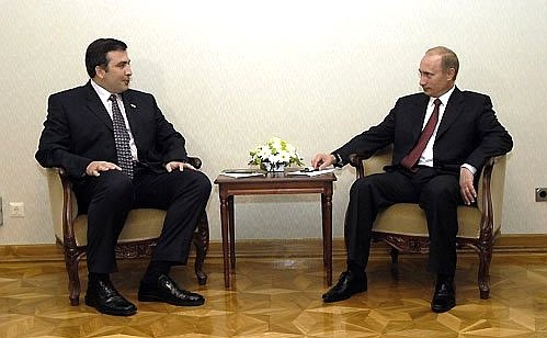 Беседа с Президентом Грузии Михаилом Саакашвили.