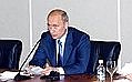 President Putin at a joint news conference with Greek Prime Minister Konstandinos Simitis (left) and President of the European Commission Romano Prodi.