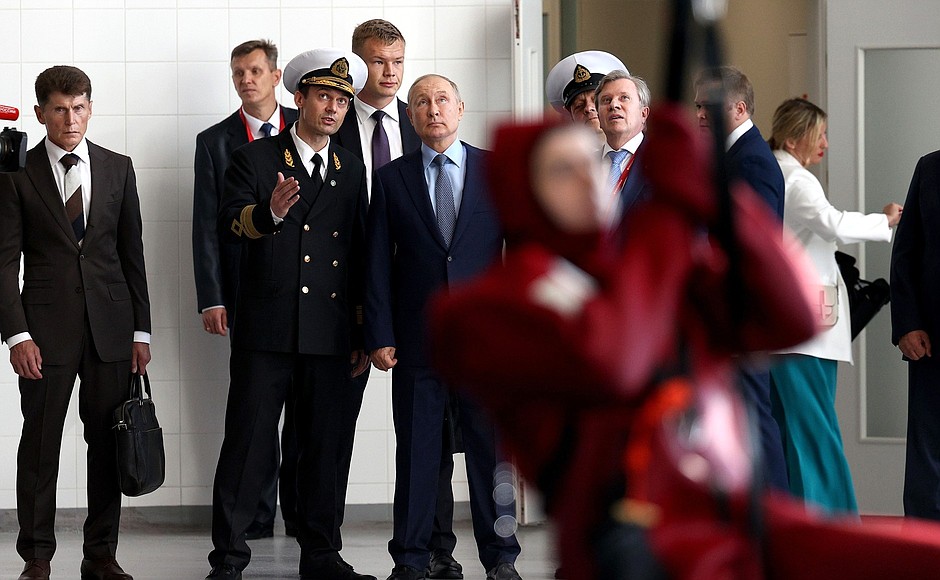 During a visit to the Far Eastern Maritime Training Centre of Admiral Nevelskoi Maritime State University.