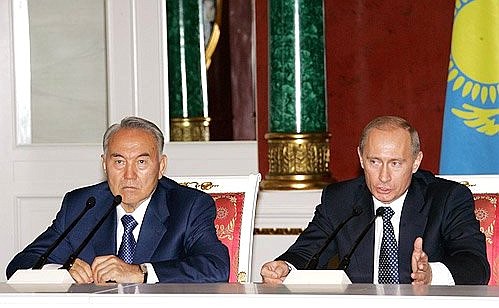 Совместная пресс-конференция с Президентом Казахстана Нурсултаном Назарбаевым.