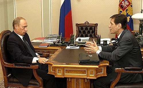 Working meeting with Deputy Prime Minister Alexander Zhukov.