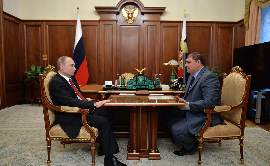 Meeting with Orel Region Governor Vadim Potomsky.