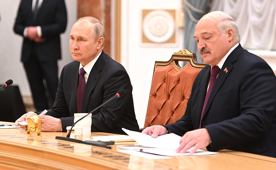 With President of Belarus Alexander Lukashenko.