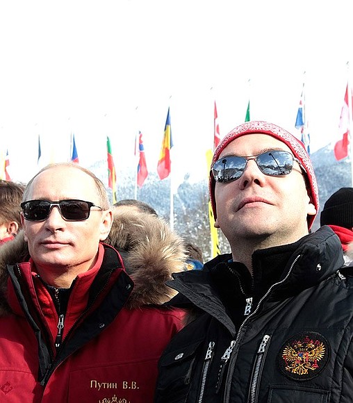 Посещение горнолыжного центра «Роза Хутор». С Председателем Правительства Владимиром Путиным.