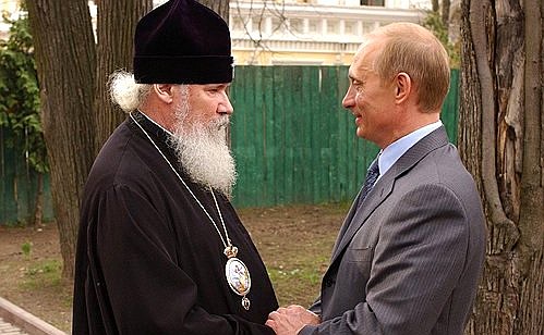 President Putin with Patriarch of Moscow and All Russia Alexii II.