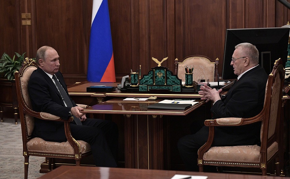 С руководителем Либерально-демократической партии России Владимиром Жириновским.