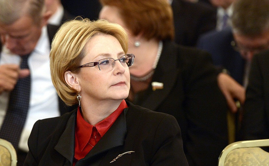 Before the Presidential Address to the Federal Assembly. Healthcare Minister Veronika Skvortsova.