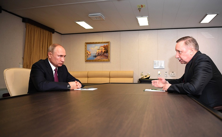 Meeting with St Petersburg Governor Alexander Beglov.