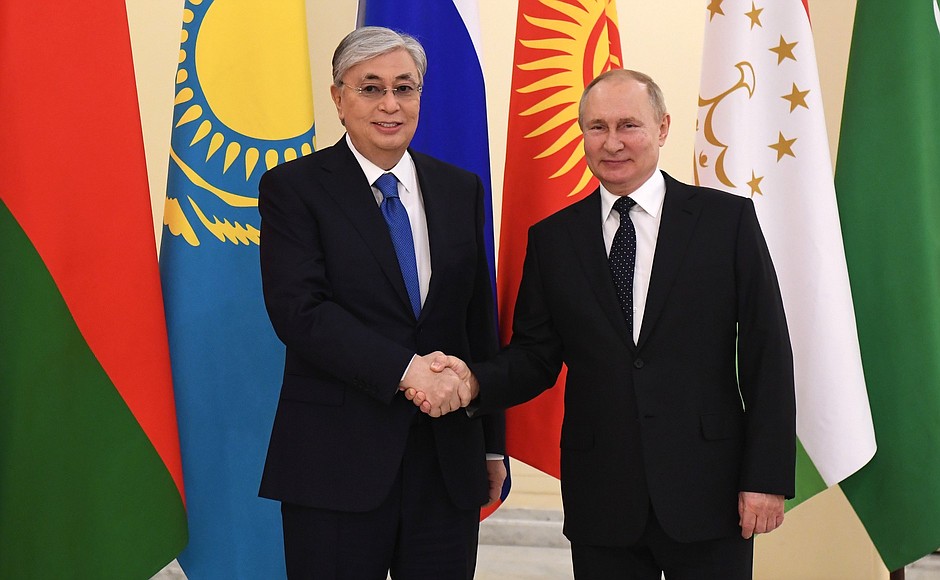 With President of the Republic of Kazakhstan Kassym-Jomart Tokayev.
