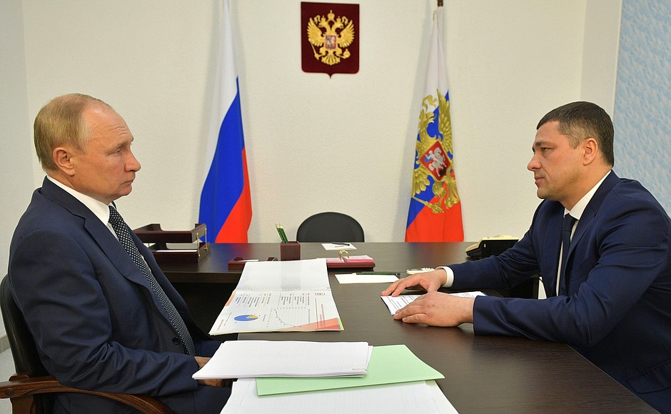 Meeting with Pskov Region Governor Mikhail Vedernikov.