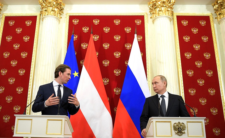 Joint news conference with Federal Chancellor of Austria Sebastian Kurz.