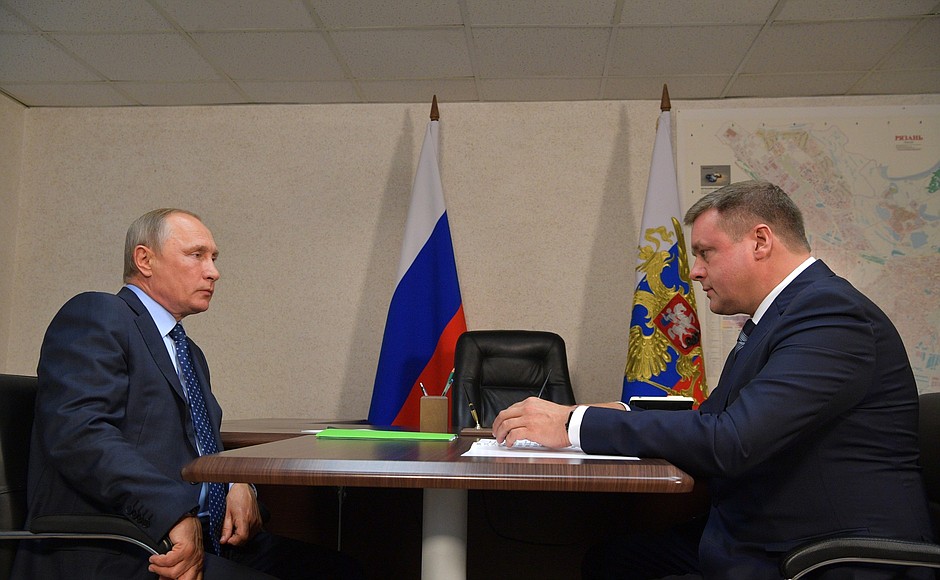 With Acting Governor of Ryazan Region Nikolai Lyubimov.